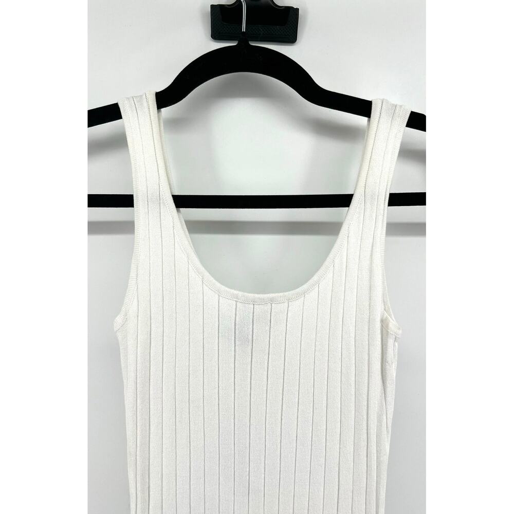 NWT Windsor Ribbed Knit Halter Midi Dress Size S White Vacation Resortwear - Picture 5 of 11
